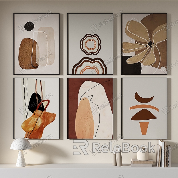 Simple abstract decorative painting model