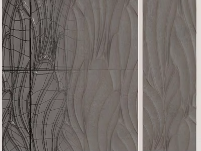 Textured Wall Design With Wavy Patterns And Modern 3D Surface Finish Details 3d model
