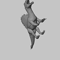 Realistic Spinosaurus Dinosaur With Open Mouth And Sailback Scaly Skin
