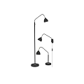 Modern Black Metal Floor Lamp With Curved Arm And Adjustable Lighting Design