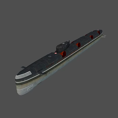 Modern submarine 3d model Modern submarine 3d model