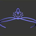 Elegant Princess Cat Wearing Blue Diamond Tiara With Sparkling Stones And Reflection