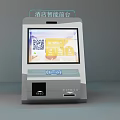 Hotel Smart Front Desk Public Facility Self Service Kiosk With QR Code And Payment Screen 3d model