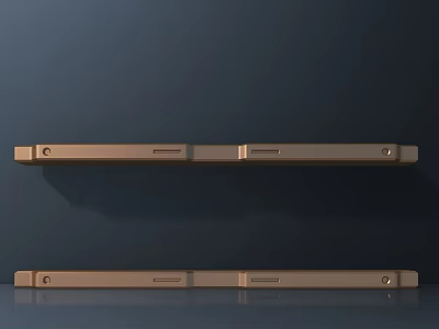 Modern Gold Metal Door Handle With Sleek Design For Home Interior Decor 3d model