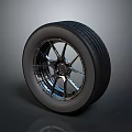 Car Modern Silver Alloy Wheel With Spokes And Black Tire Design Details