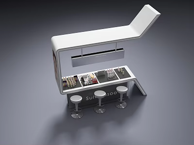 Cosmetic Experience Desk Cosmetic Cabinet Display Cabinet Experience Table 3d model