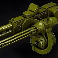 Realistic Gatling Machine Gun 3D Model Weapon Gun Firearms Gatling Mechanical Machine Gun War 3d model