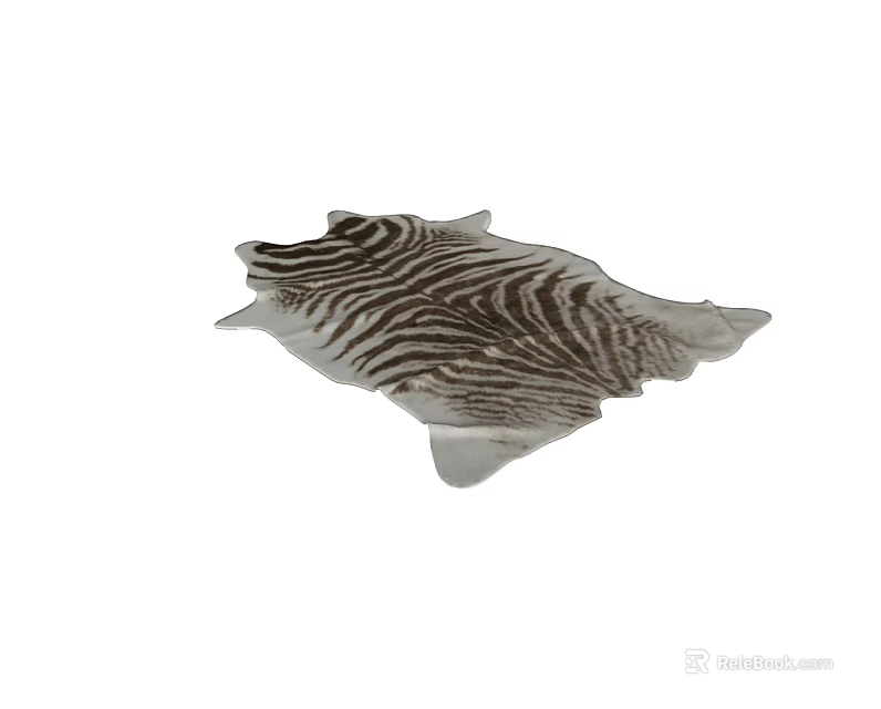 Modern Zebra Striped Shaped Carpet With Irregular Design For Home Decor 3d model