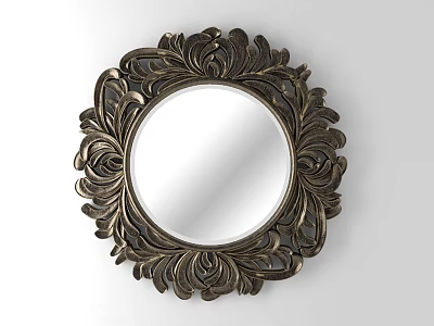 European-style retro decorative mirror 3d model