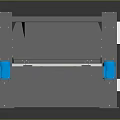 Industrial Mechanical Equipment With Gray Frame Blue Motors And White Panels