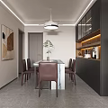 Modern Living Dining Room Interior Design With Sofa Coffee Table TV Window And Cabinets