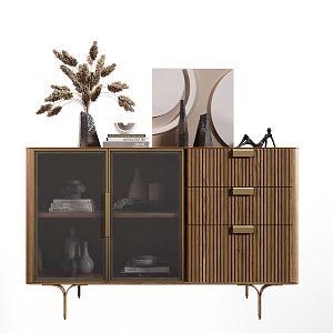 Modern Side Cabinet 3d model