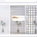 Elegant Transparent Grid Room Dividers With Plant Backdrop For Interior Design