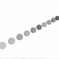 Terrazzo Wall With Color Swatches Display And Decorative Sphere In Various Tones