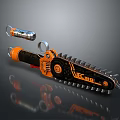Orange And Black VEC TOR Chainsaw With Metal Chain And Ergonomic Handle Grip