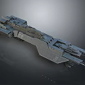 Futuristic Large Interstellar Spaceship With Advanced Cosmic Structure Design