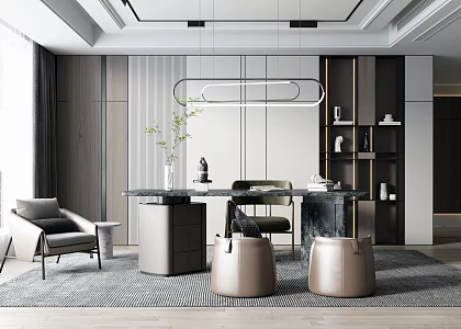 Modern study 3d model