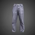Classic High Waist Blue Denim Straight Leg Jeans For Casual Daily Wear