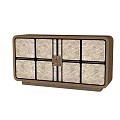 Modern Beige Sideboard With Marble Pattern Black Lines And Metal Decor