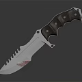 Tactical Combat Knife With Wooden Handle Serrated Blade And Military Style Design