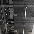 Modern pipeline bare roof iron ceiling pipeline bare roof pipeline 3d model