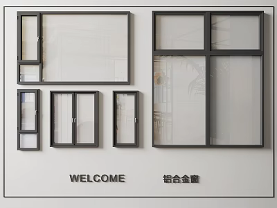Aluminum Alloy Casement Windows With Various Designs For Home And Office Use 3d model