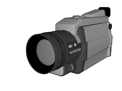 High Resolution Professional Digital Video Camera With Large Lens And Ergonomic Design 3d model