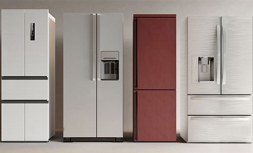 Modern refrigerator 3d model