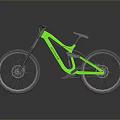 Green And Gray Mountain Bike With Sturdy Frame For Off Road Riding