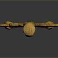 Golden Decorative Sword Featuring Scorpion Ornament And FZS Engraving