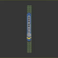 CSX Locomotive Train Featuring Blue White Yellow Colors On Green Tracks 3D Render