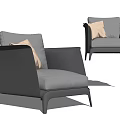 Modern Single Sofa Leisure Chair 3d model