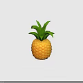 Fresh Ripe Pineapple With Green Leafy Crown And Yellow Juicy Flesh