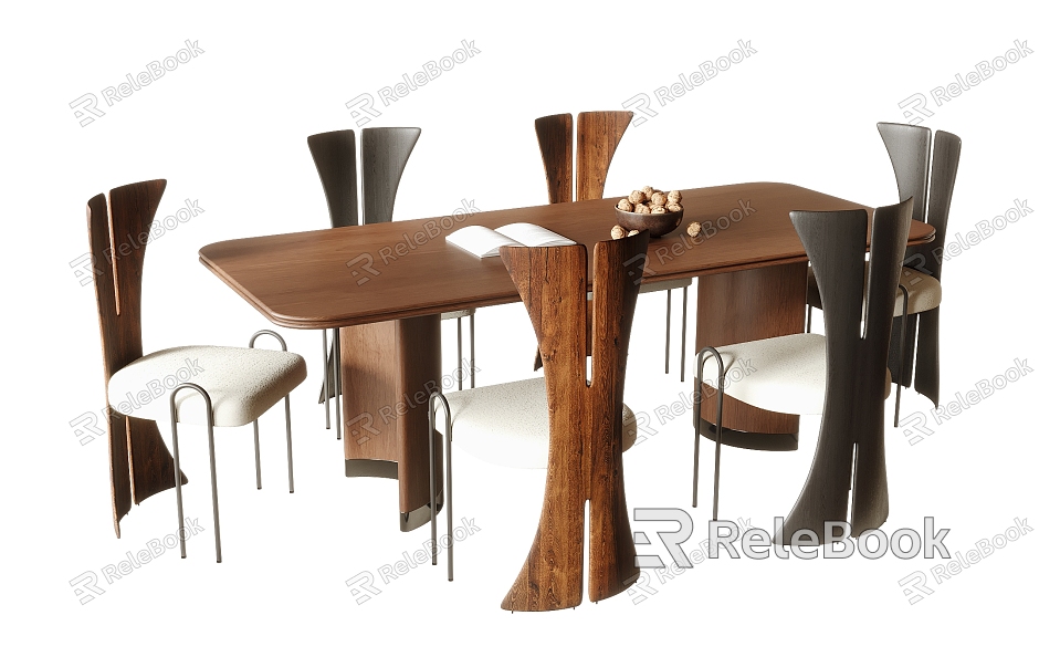 Middle ancient style dining table and chair combination dining chair dining table single chair model