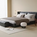 Modern Double Bed End Stool Sofa Stool 3d model