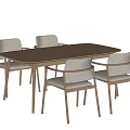Table combination table and chair 3d model