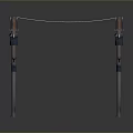 Functional Indoor Outdoor Clothes Drying Stand With Sturdy Posts And Ropes