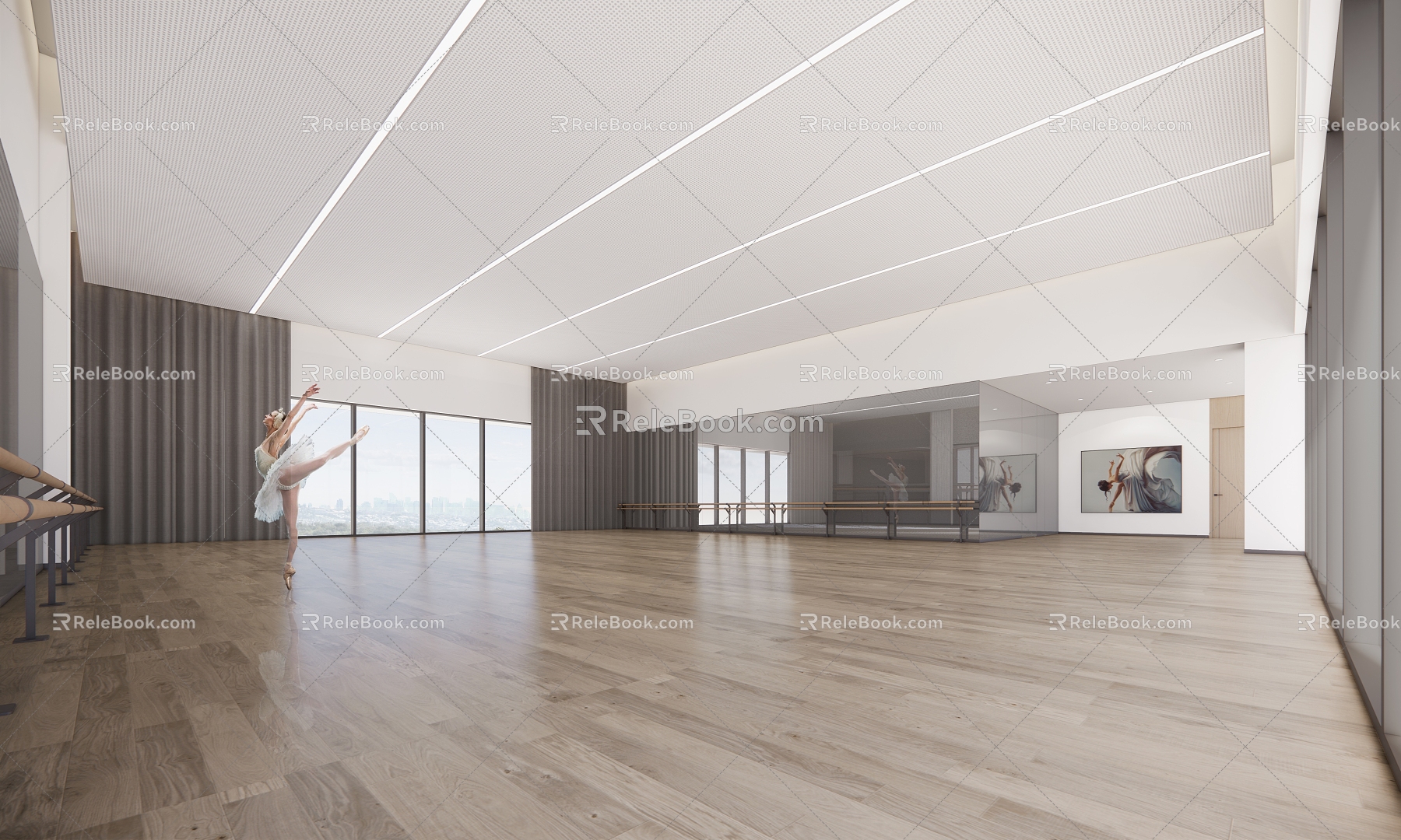 Modern Dance Room 3d model