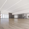 Spacious Ballet Dance Studio With Wooden Floor Large Windows And Mirror Walls For Fitness Training