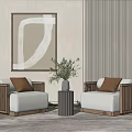Quiet Leisure Sofa Combination Single Sofa 3d model