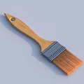 Practical Household Paintbrush Featuring Wooden Handle Metal Ferrule And Durable Natural Bristles