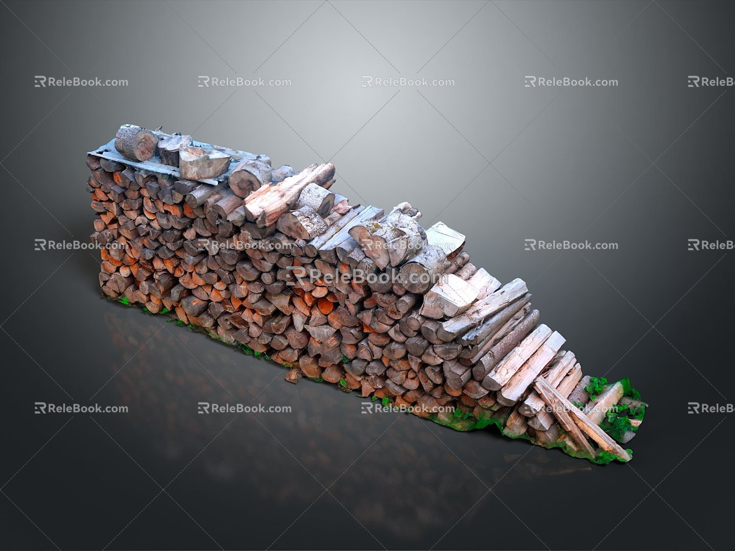 chopping wood chopping wood wood block chopping wood firewood firewood pile articles 3d model