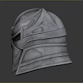 Silver Mythical Helmet Featuring Intricate Metallic Ornate Design And Spiked Top