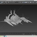 Futuristic Spacecraft Navigating Through Deep Space With Cosmic Galaxy Background