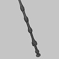 Intricate Handcrafted Magic Wand With Detailed Carvings And Decorative Design Elements