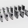 Modern gate access control 3d model