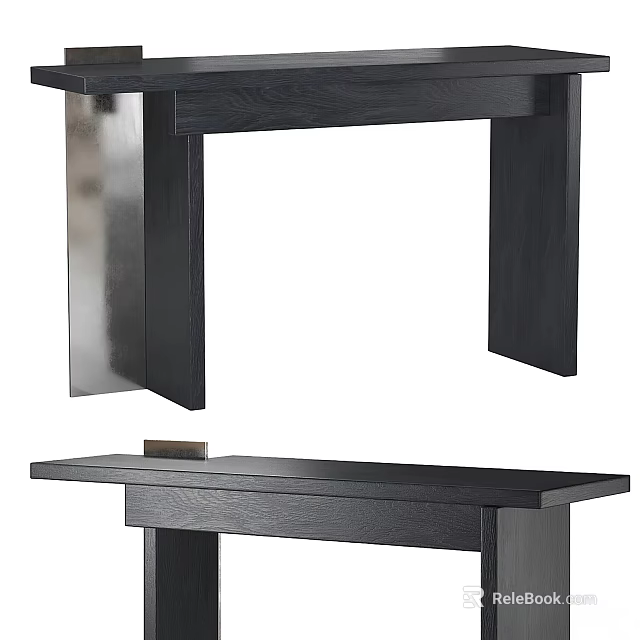Modern Dark Console Tables With Minimalist Design 3d model 