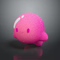 Cute Pink Fuzzy Game Movie Character With Round Shape And Plush Like Appearance