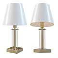 Modern Table Lamps With White Lampshades And Golden Stands For Home Decor