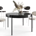 Modern table and chair combination 3d model